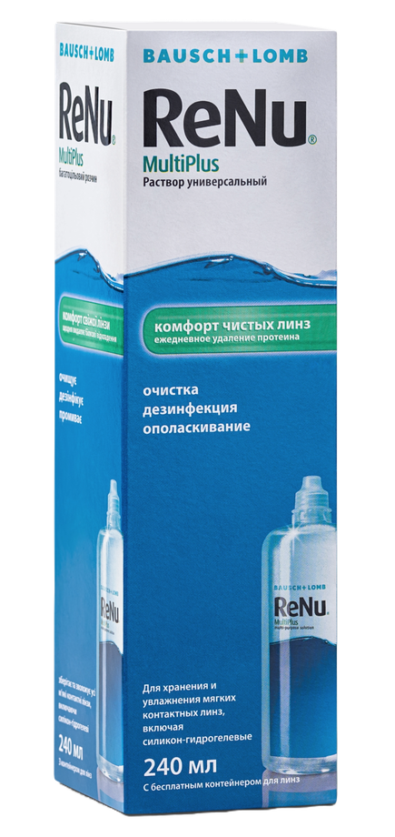 Универсальный раствор ReNu<sup class="reg">®</sup> MultiPlus, 240 мл - фото