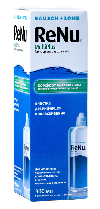 Универсальный раствор ReNu<sup class="reg">®</sup> MultiPlus, 360 мл - фото